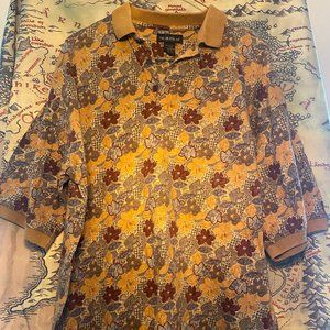 Floral Dad Golf Polo